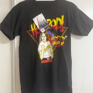 WWE Black Graphic T-Shirt Roddy Pipper size large NWOT